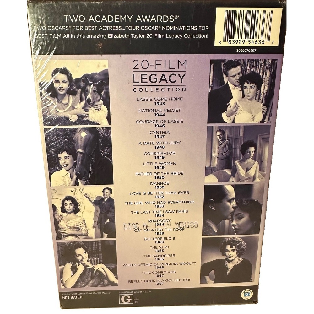 Elizabeth Taylor 20 Film Legacy DVD Collection Box Set/classic dramatic romance - Picture 5 of 10